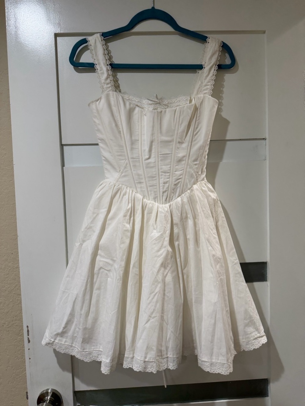House of CB White Vintage-Style Mini Dress - Picture 2 of 12